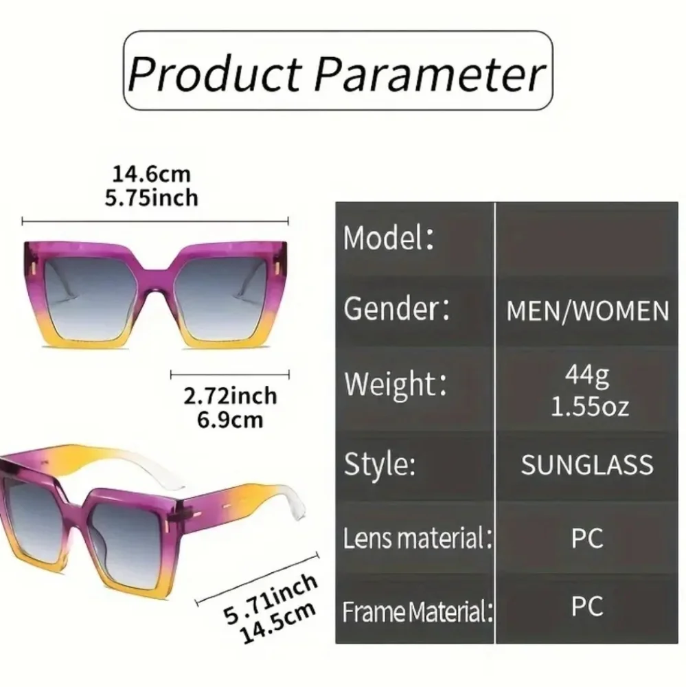 Purple and Yellow Gradient Sunglasses